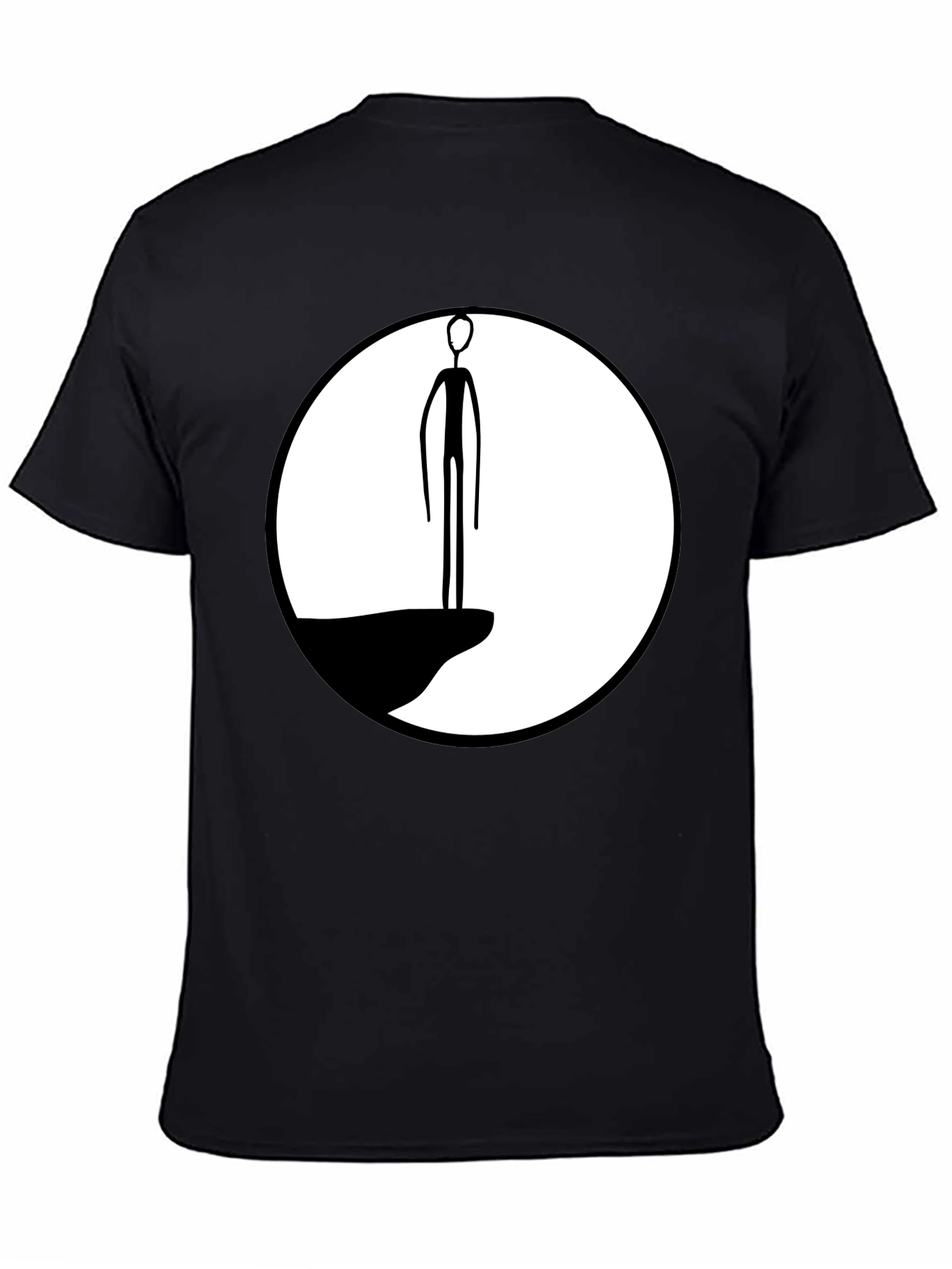 Abstract Cliff Dweller Graphic Tee - Black
