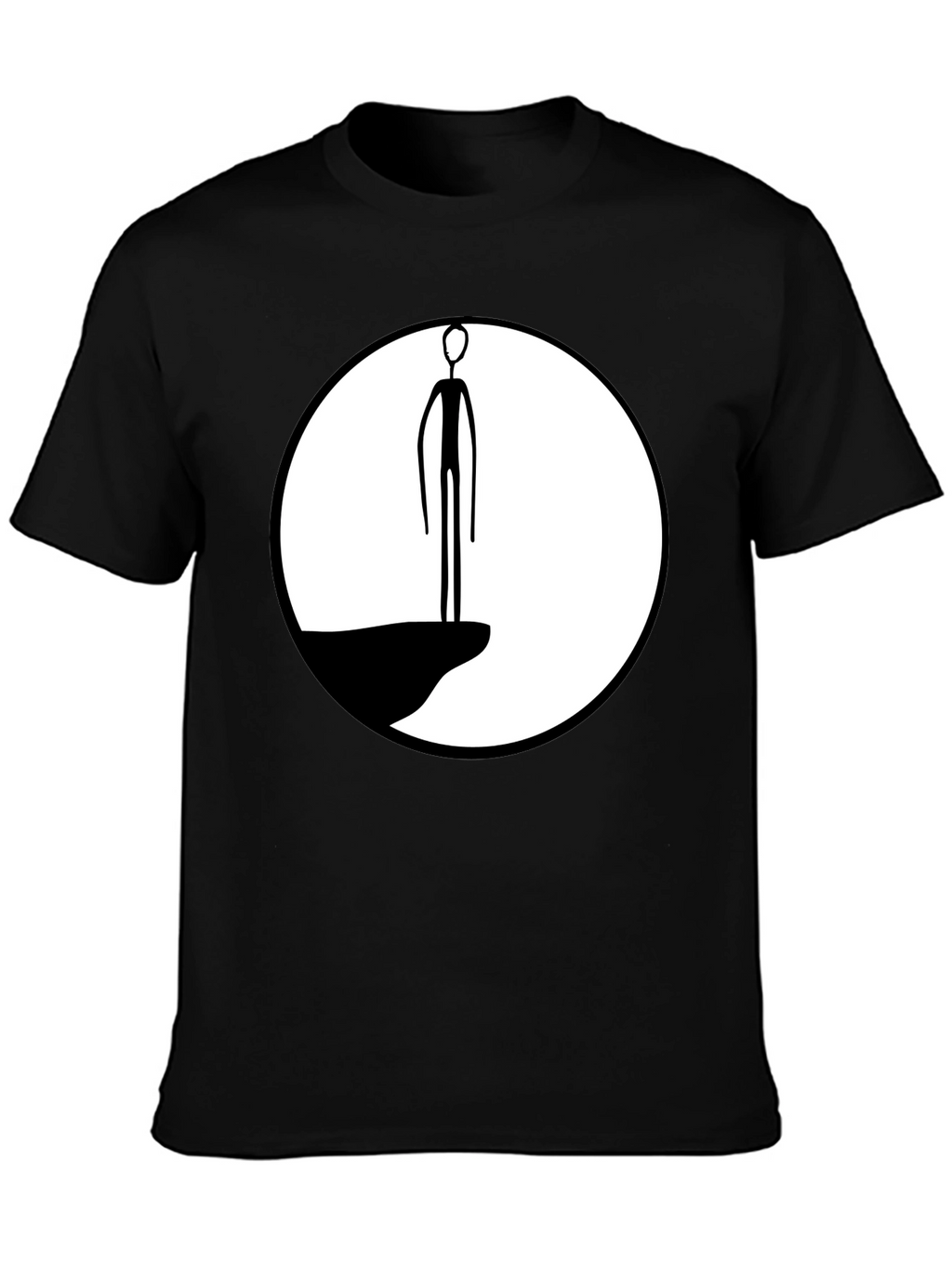 Abstract Cliff Dweller Graphic Tee - Black