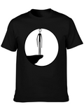 Abstract Cliff Dweller Graphic Tee - Black