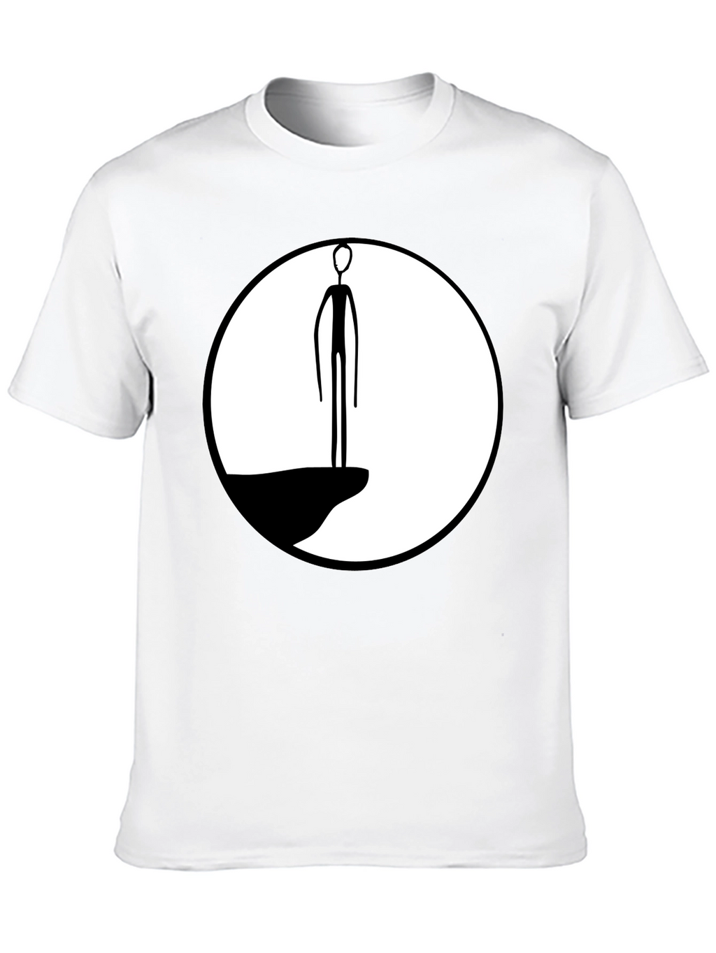 Abstract Cliff Dweller Graphic Tee - Black