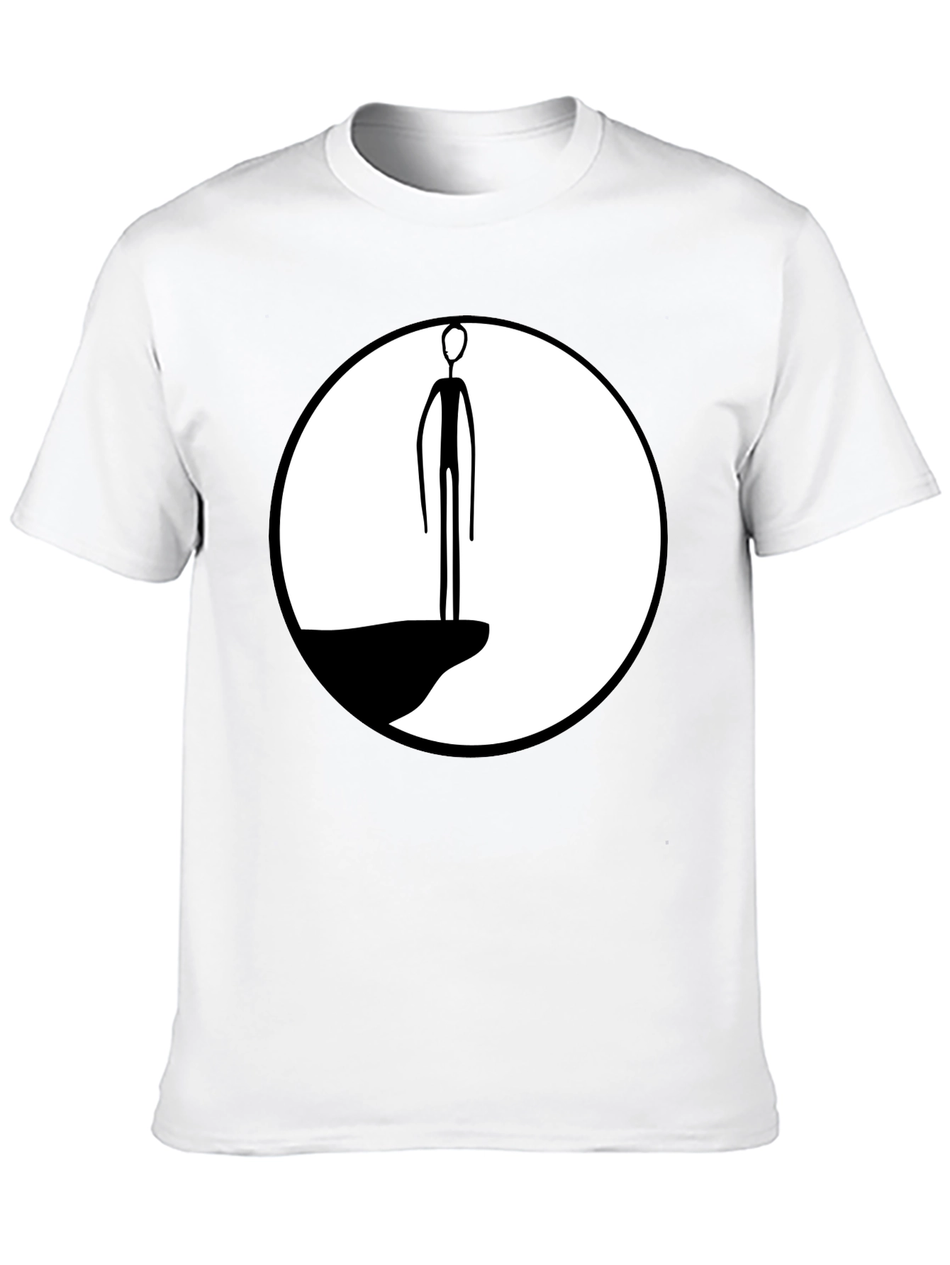 Abstract Cliff Dweller Graphic Tee - Black