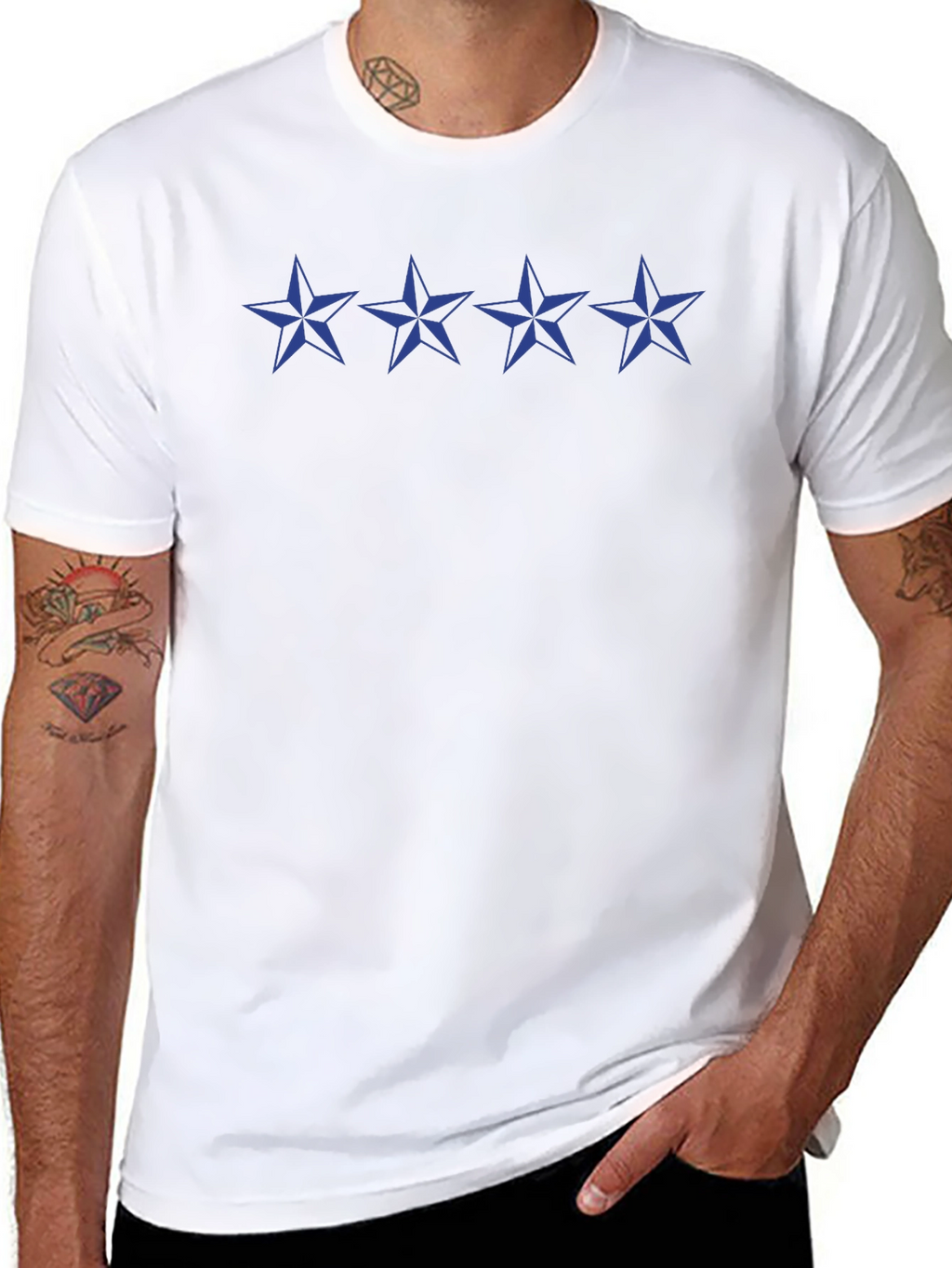 Navy Star Graphic Tee - Menswear