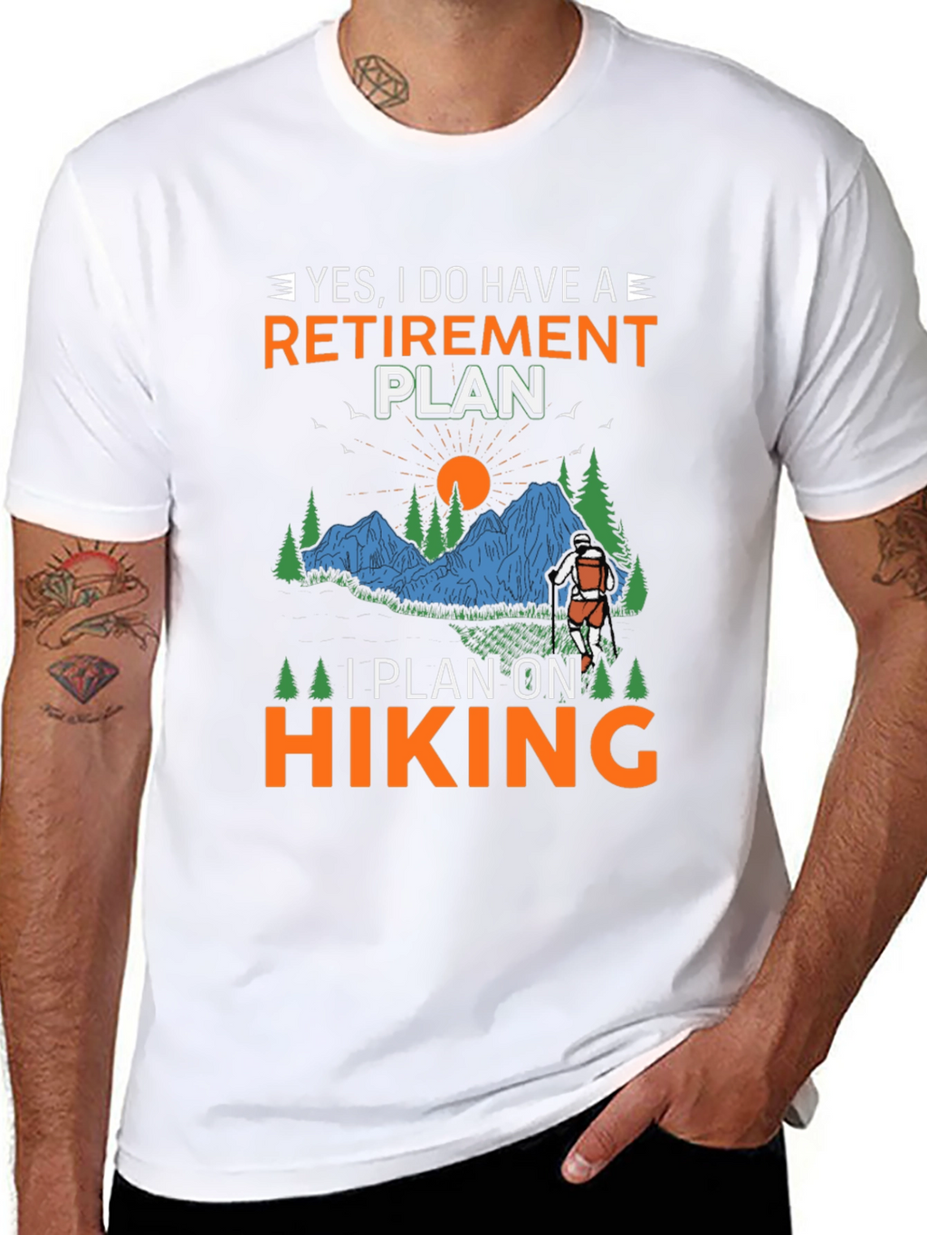 Retirement Plan Hiking Graphic Tee