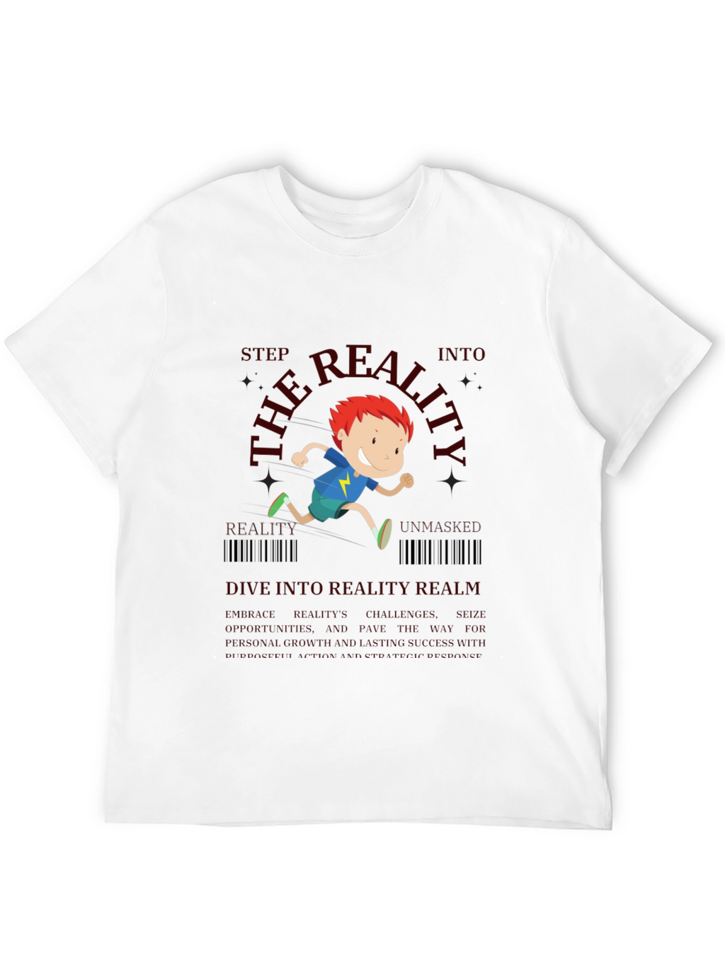 Dive into Reality Graphic Tee - Black Cotton Blend