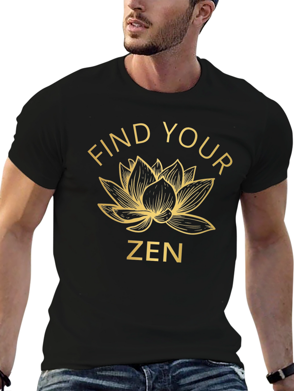 Find Your Zen Lotus Graphic T-Shirt