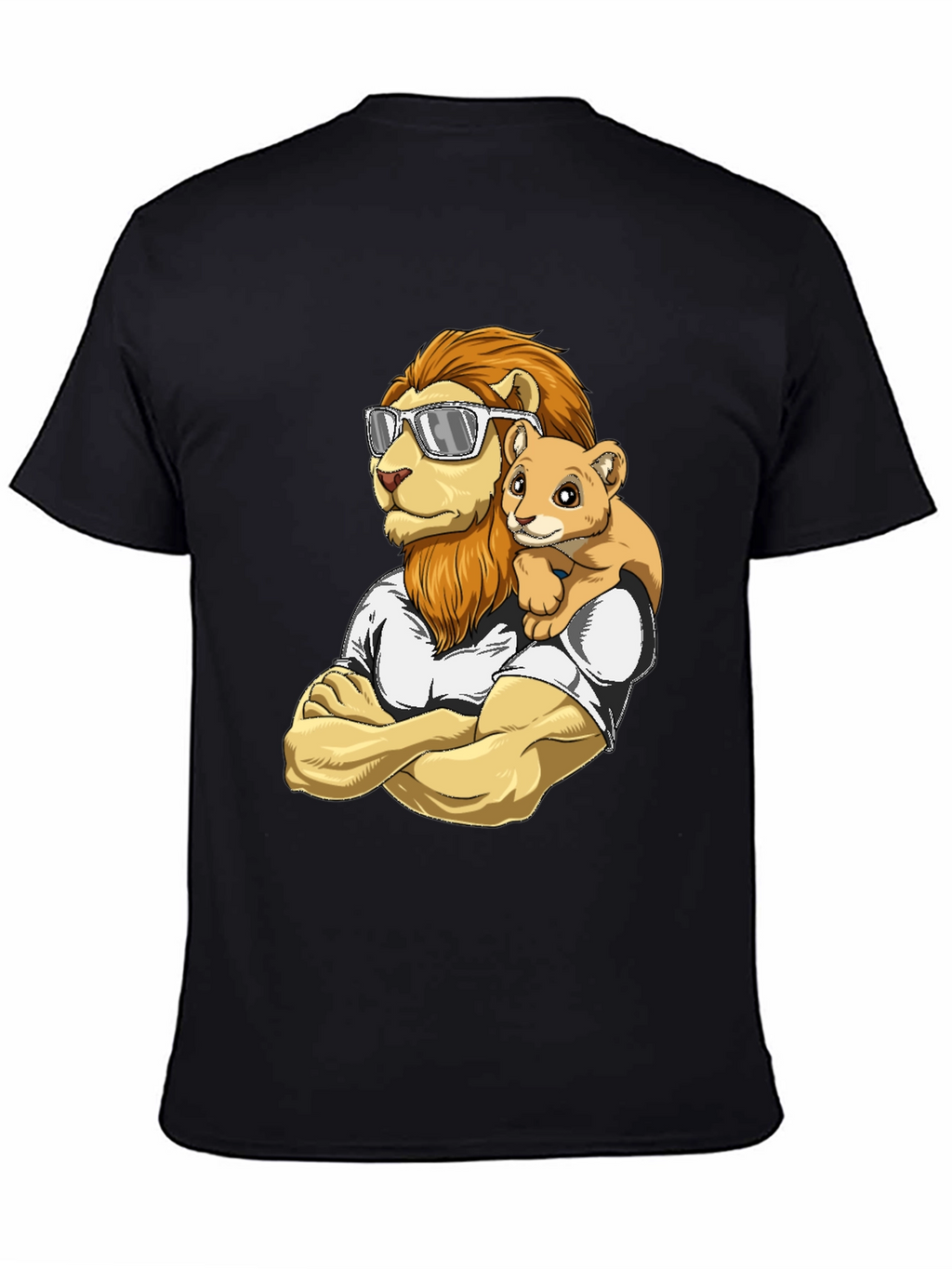 Lion Dad & Cub Graphic T-Shirt