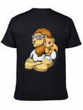 Lion Dad & Cub Graphic T-Shirt