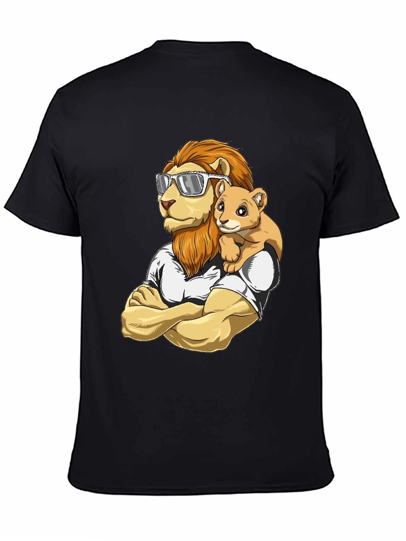 Lion Dad & Cub Graphic T-Shirt