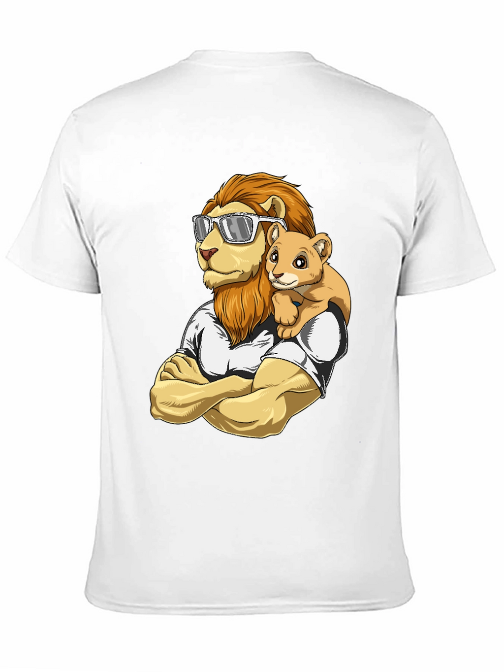 Lion Dad & Cub Graphic T-Shirt