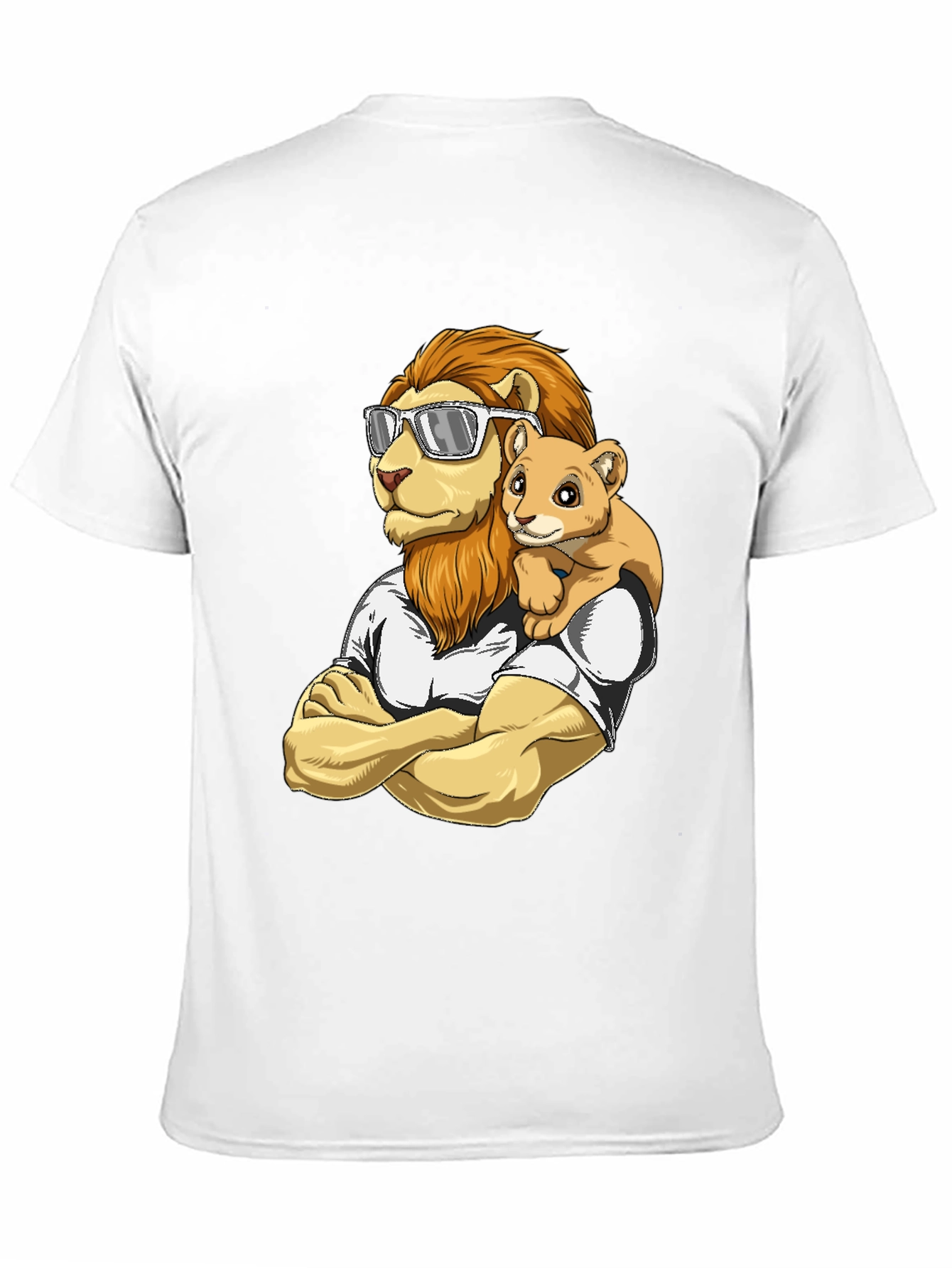 Lion Dad & Cub Graphic T-Shirt