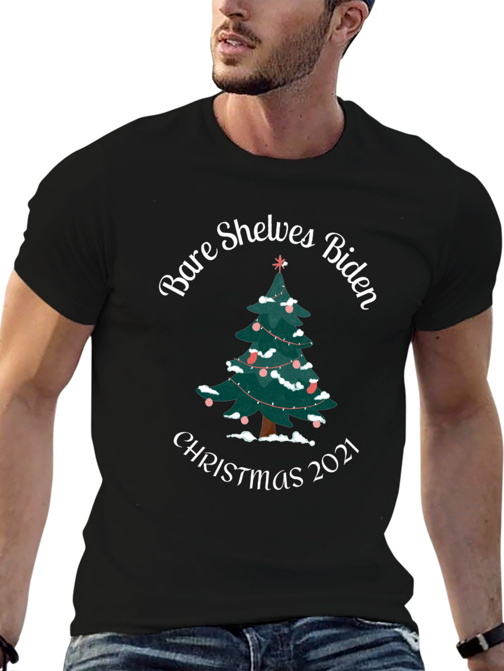 Bare Shelves Biden Christmas 2021 T-Shirt