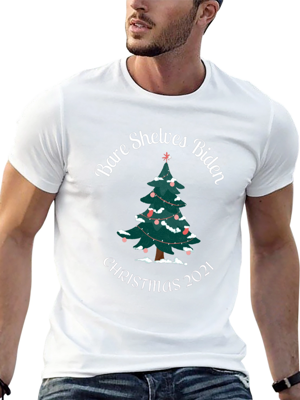 Bare Shelves Biden Christmas 2021 T-Shirt