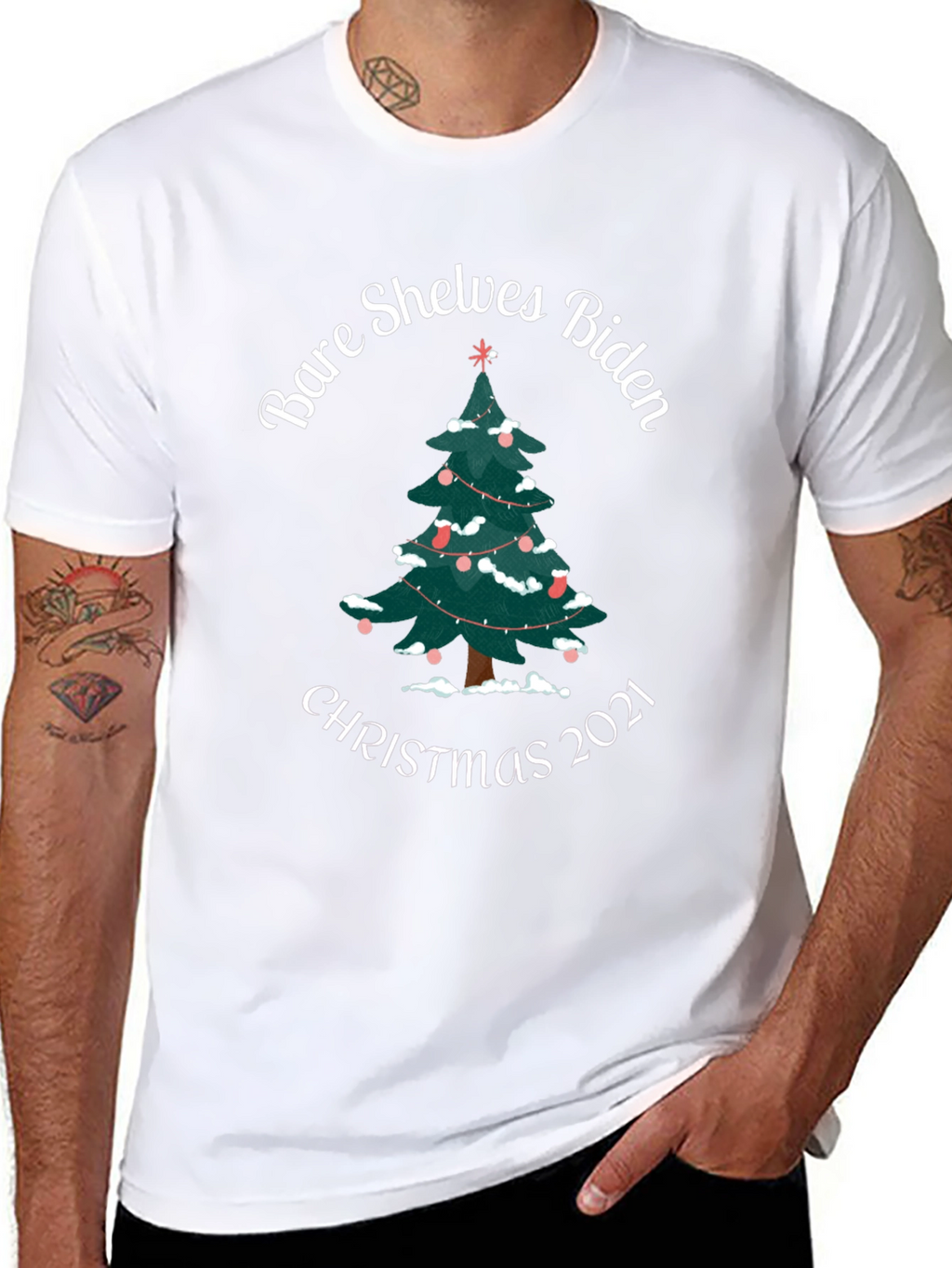 Bare Shelves Biden Christmas 2021 T-Shirt