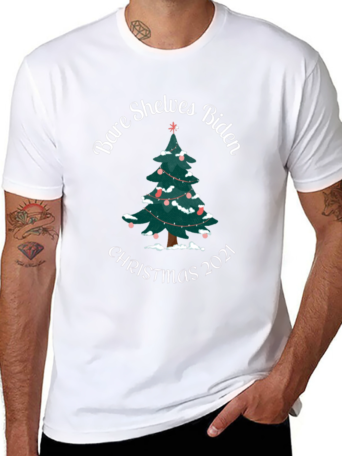 Bare Shelves Biden Christmas 2021 T-Shirt