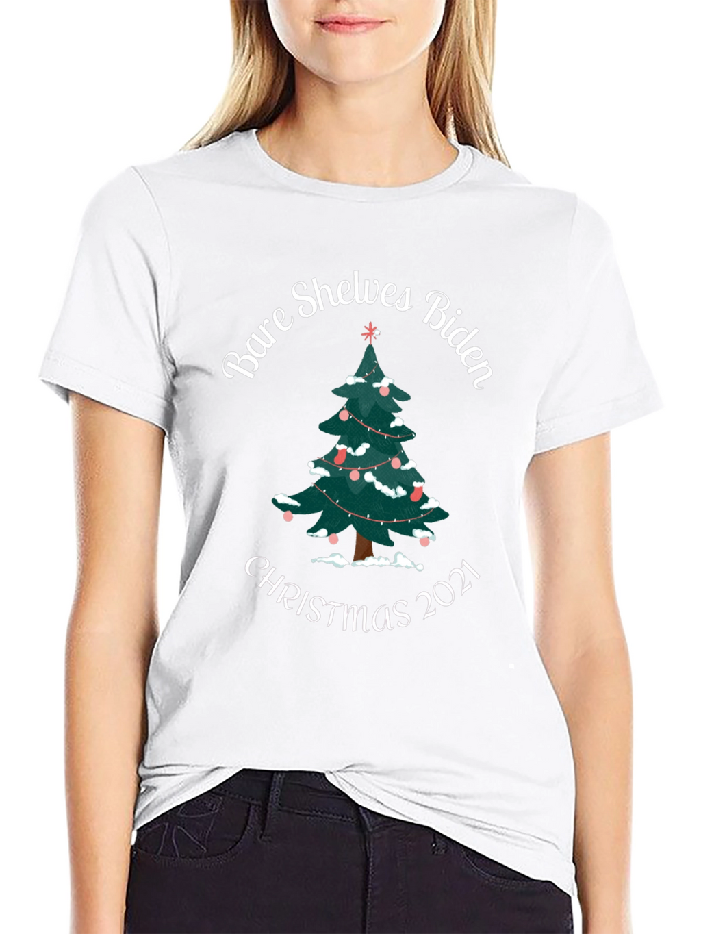 Bare Shelves Biden Christmas 2021 T-Shirt