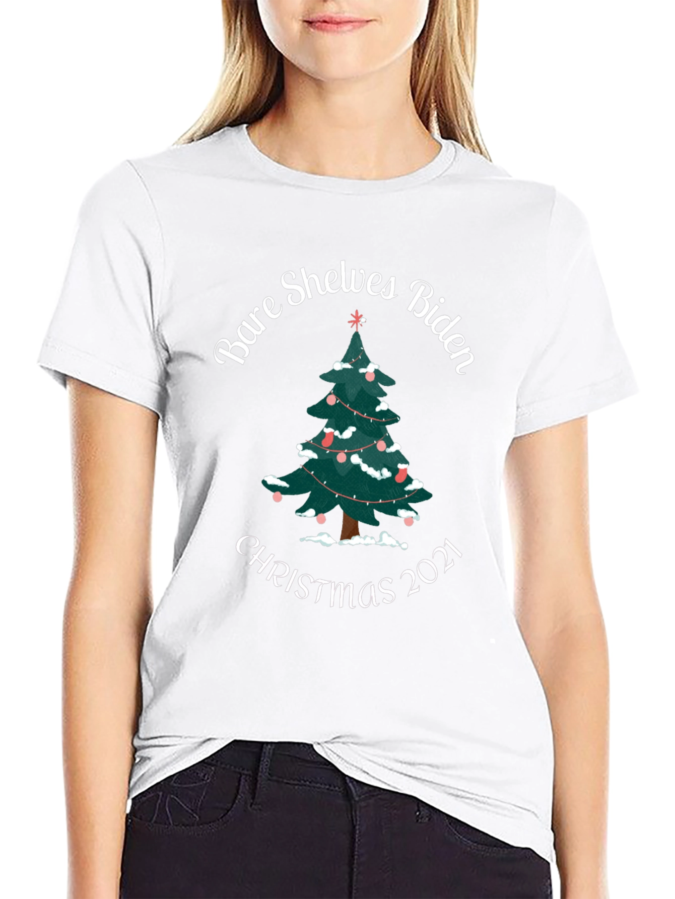 Bare Shelves Biden Christmas 2021 T-Shirt