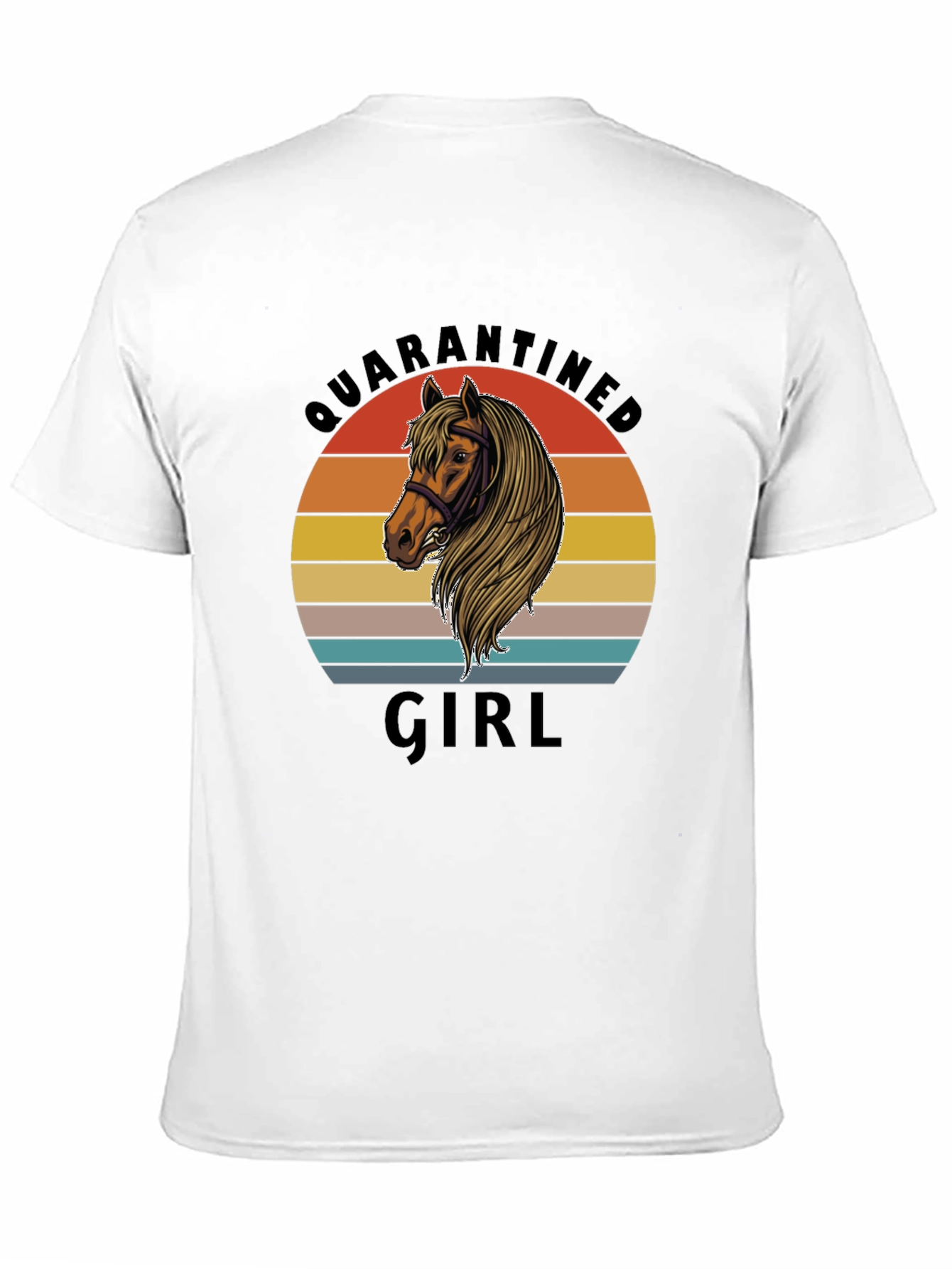 Quarantined Girl Horse Graphic T-Shirt