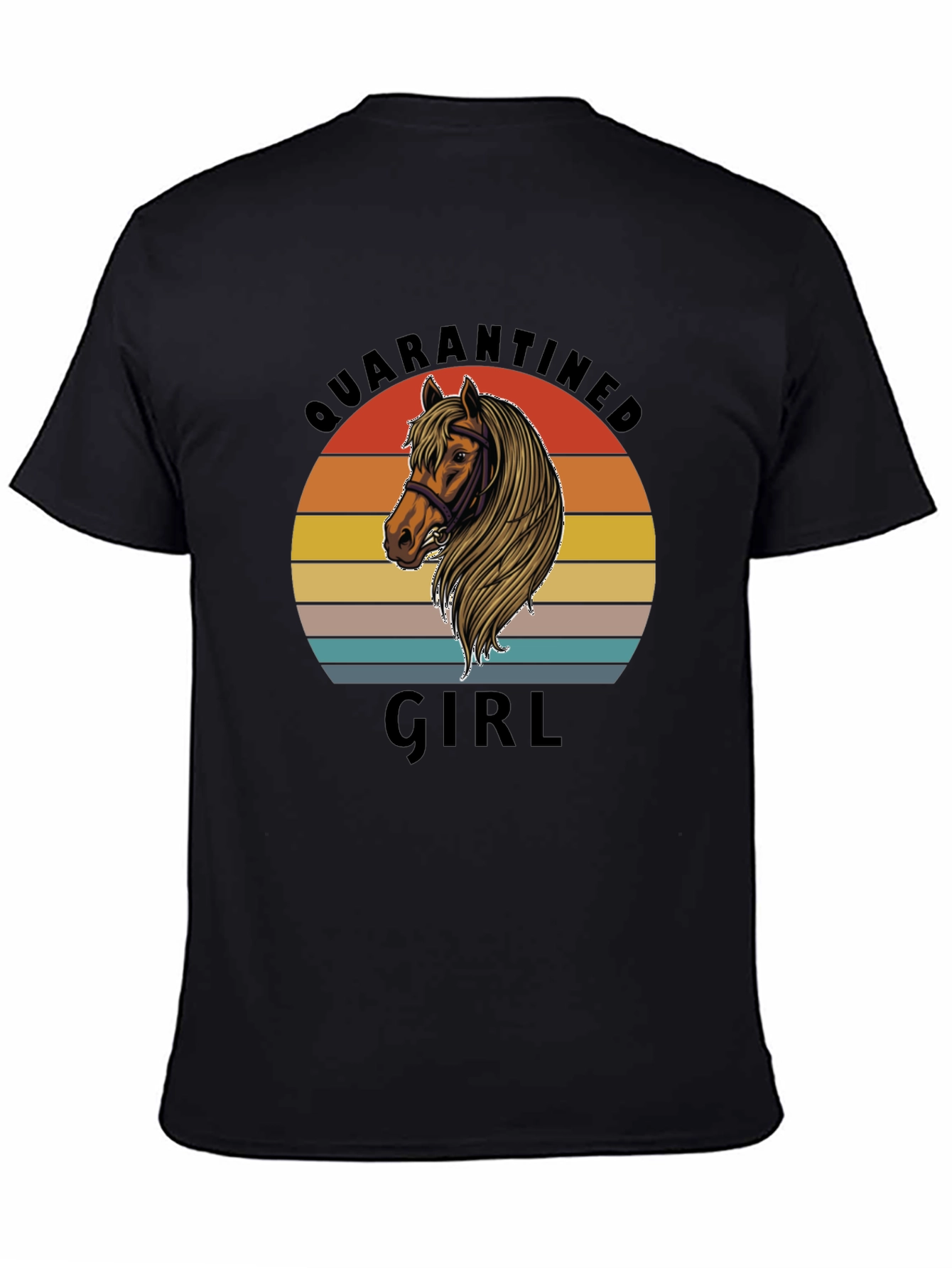 Quarantined Girl Horse Graphic T-Shirt
