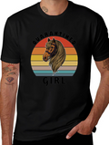 Quarantined Girl Horse Graphic T-Shirt