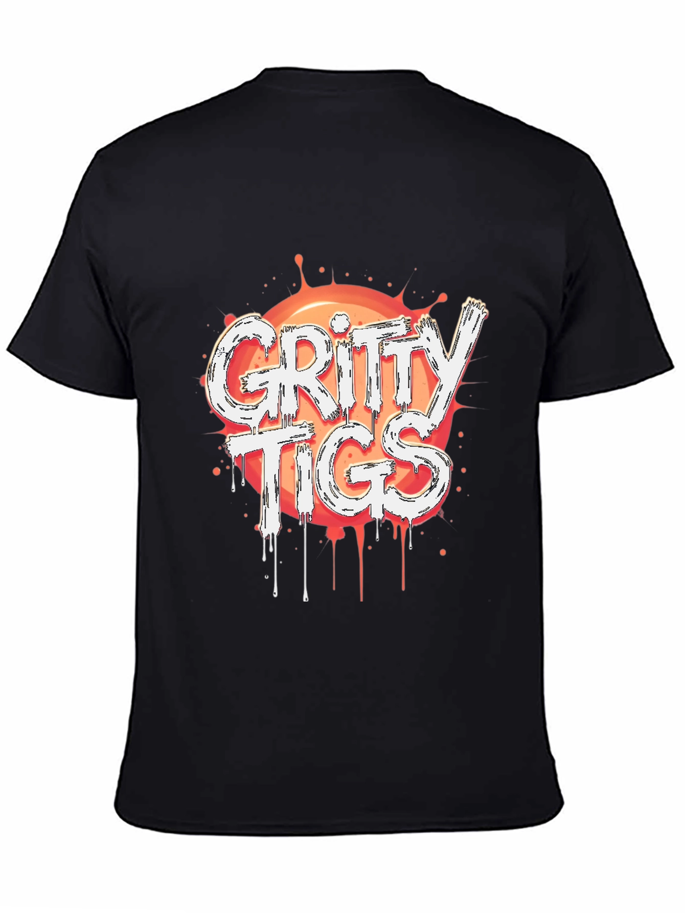 Gritty Tigs Graphic Tee - Stylish Black T-Shirt