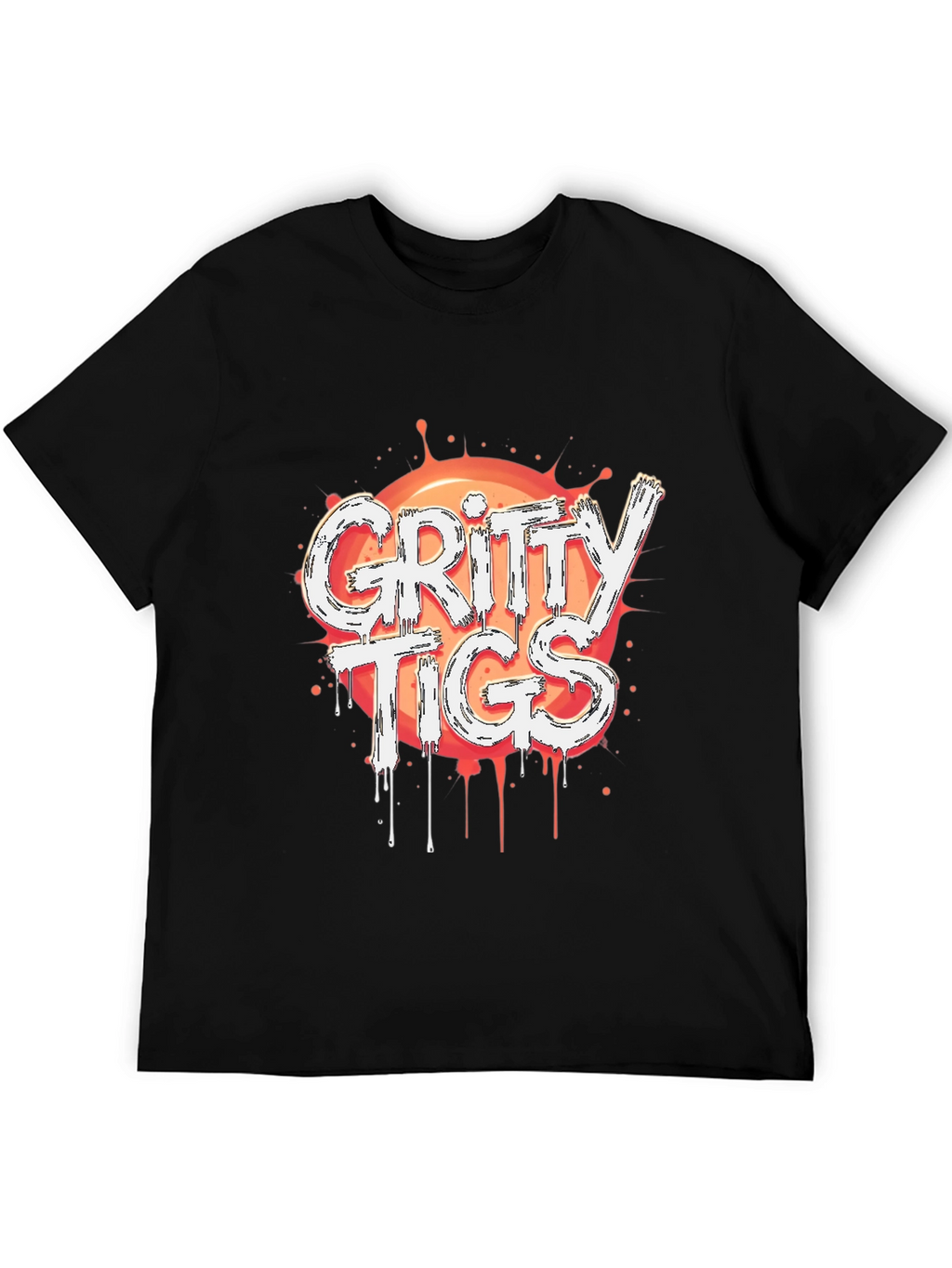 Gritty Tigs Graphic Tee - Stylish Black T-Shirt