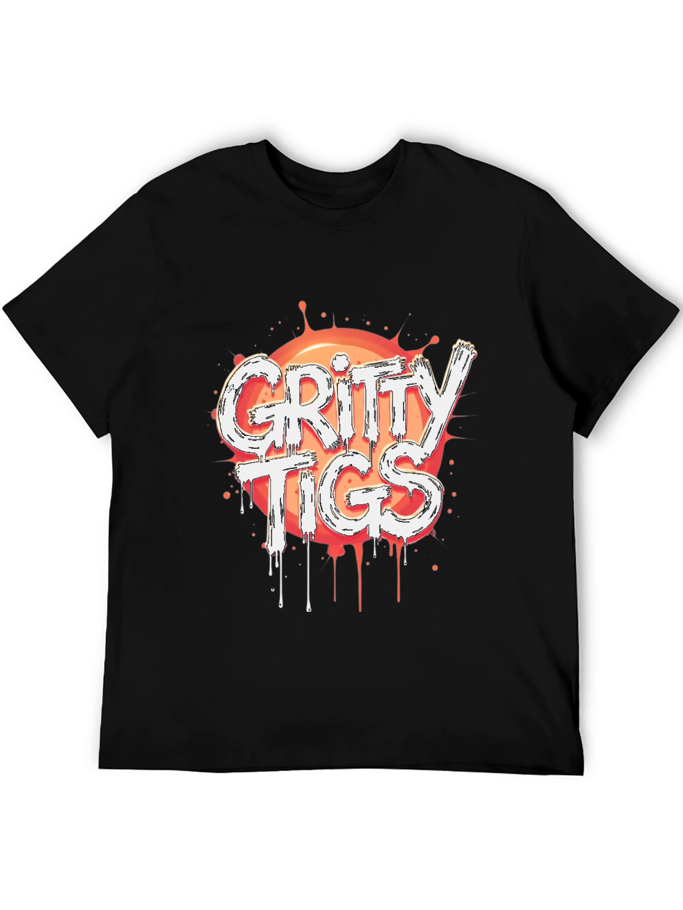 Gritty Tigs Graphic Tee - Stylish Black T-Shirt