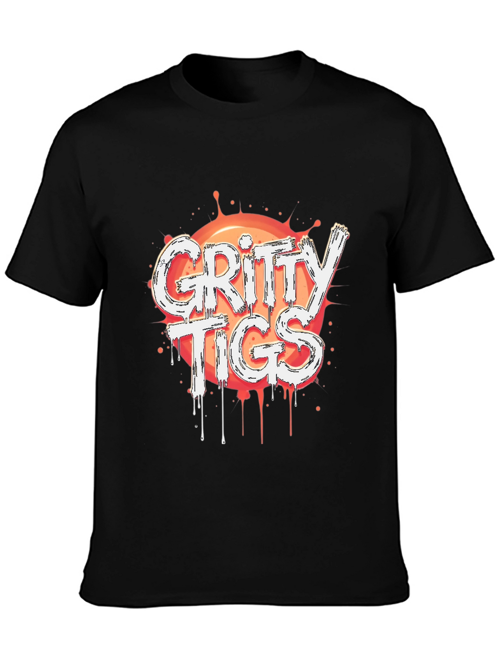 Gritty Tigs Graphic Tee - Stylish Black T-Shirt