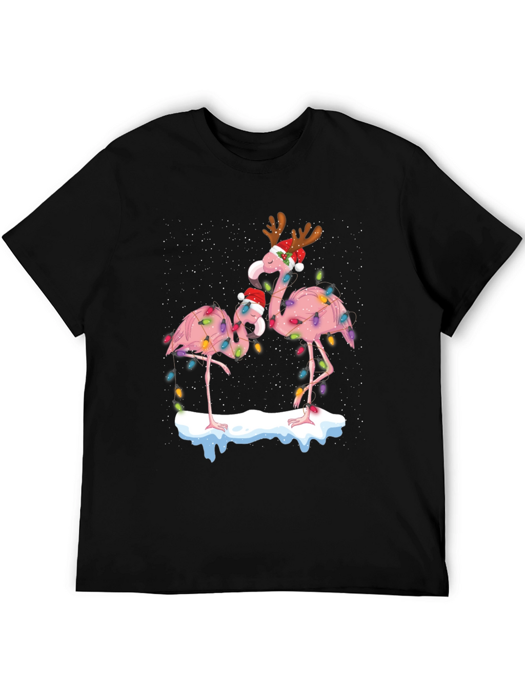 Festive Flamingo Christmas T-Shirt