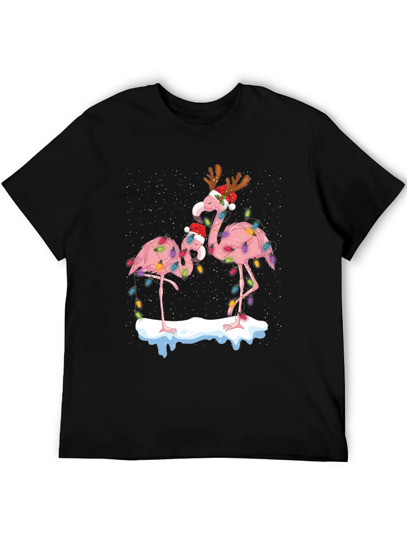 Festive Flamingo Christmas T-Shirt