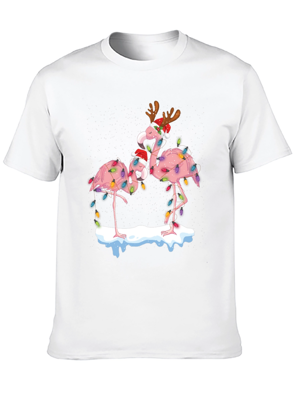 Festive Flamingo Christmas T-Shirt