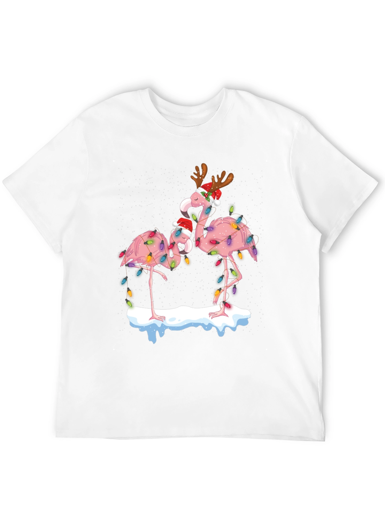 Festive Flamingo Christmas T-Shirt