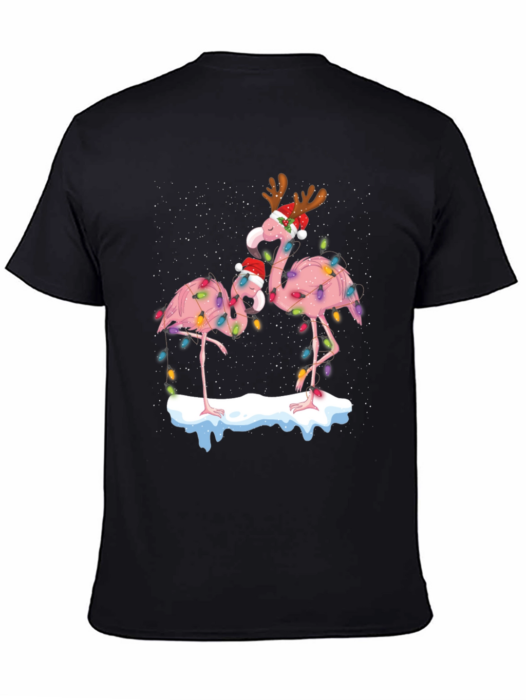 Festive Flamingo Christmas T-Shirt