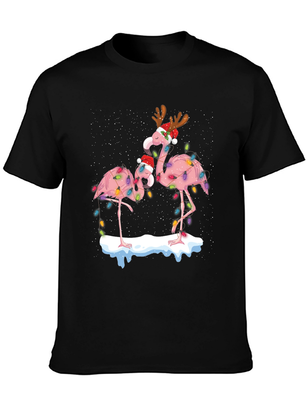 Festive Flamingo Christmas T-Shirt