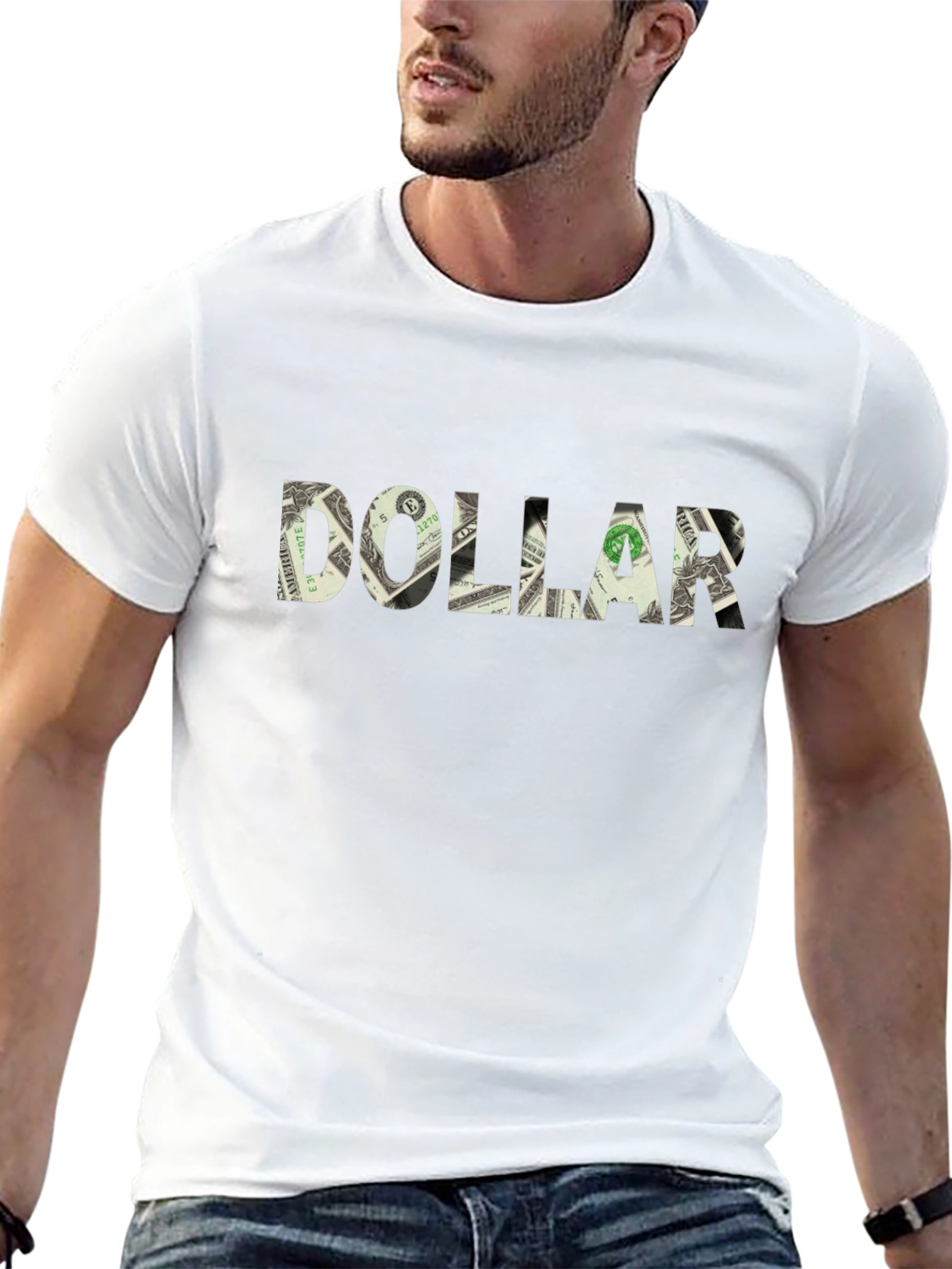Dollar Bill Print Graphic Tee