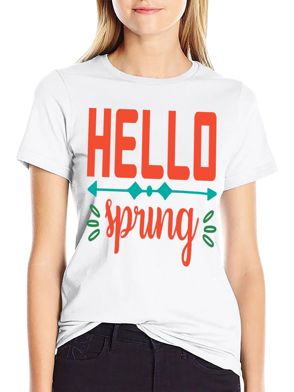Hello Spring Graphic Tee -  Unisex Black T-Shirt