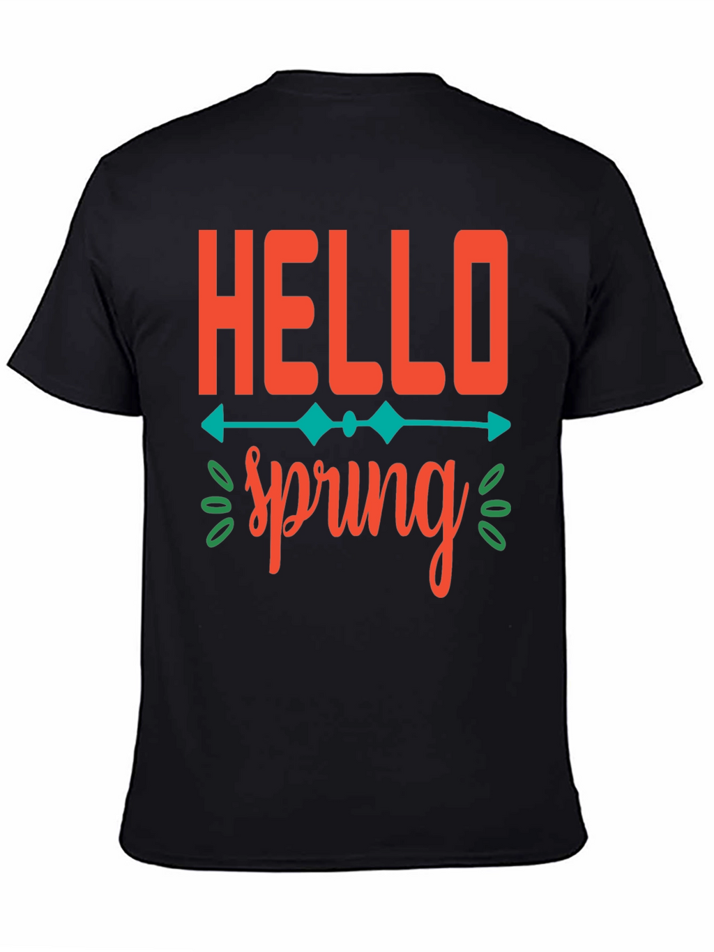 Hello Spring Graphic Tee -  Unisex Black T-Shirt