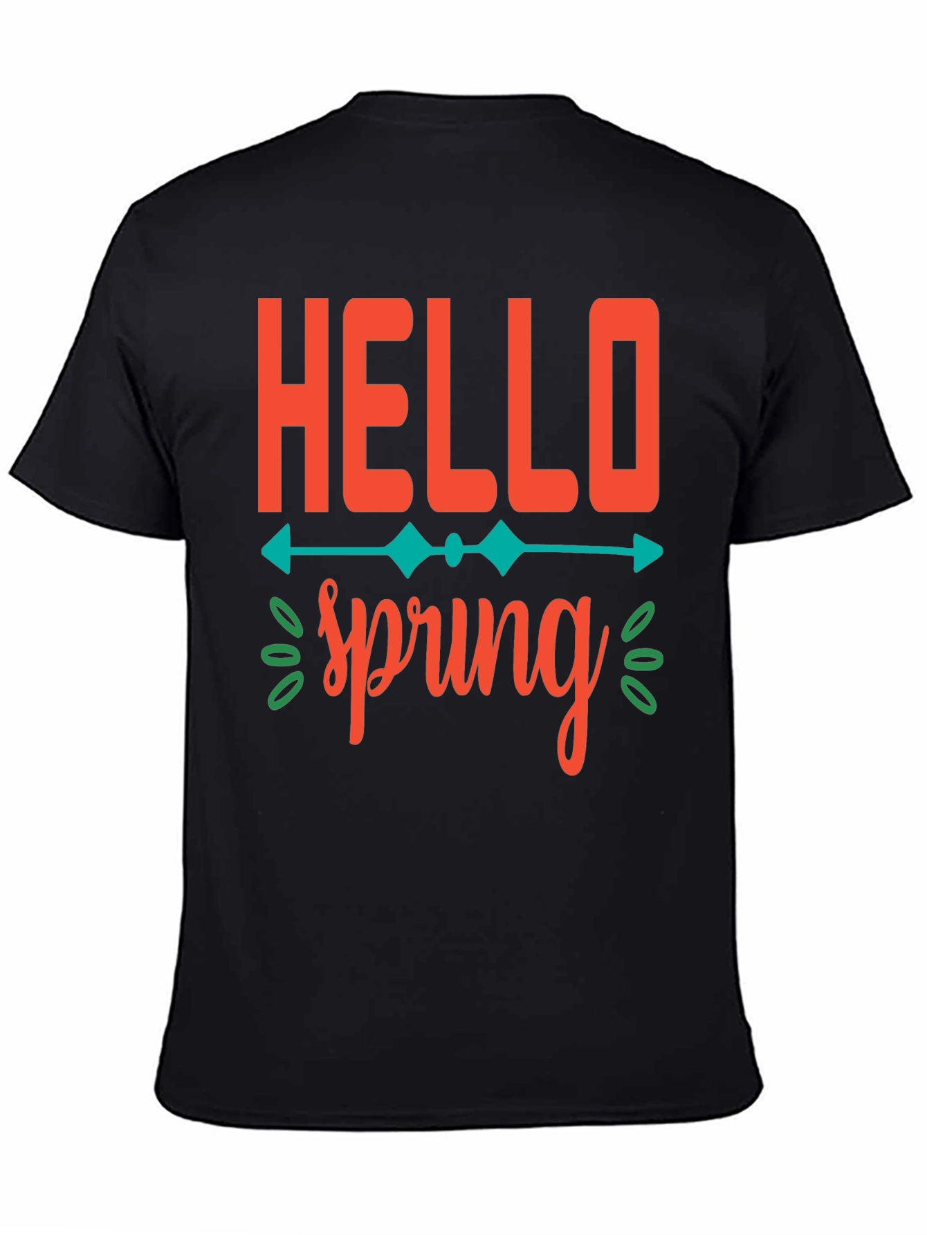 Hello Spring Graphic Tee -  Unisex Black T-Shirt