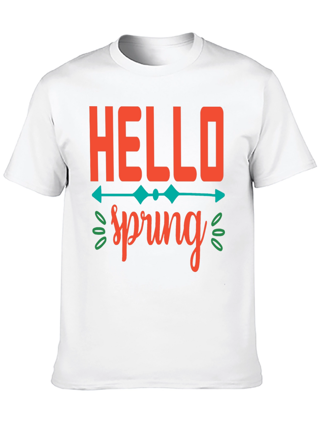 Hello Spring Graphic Tee -  Unisex Black T-Shirt