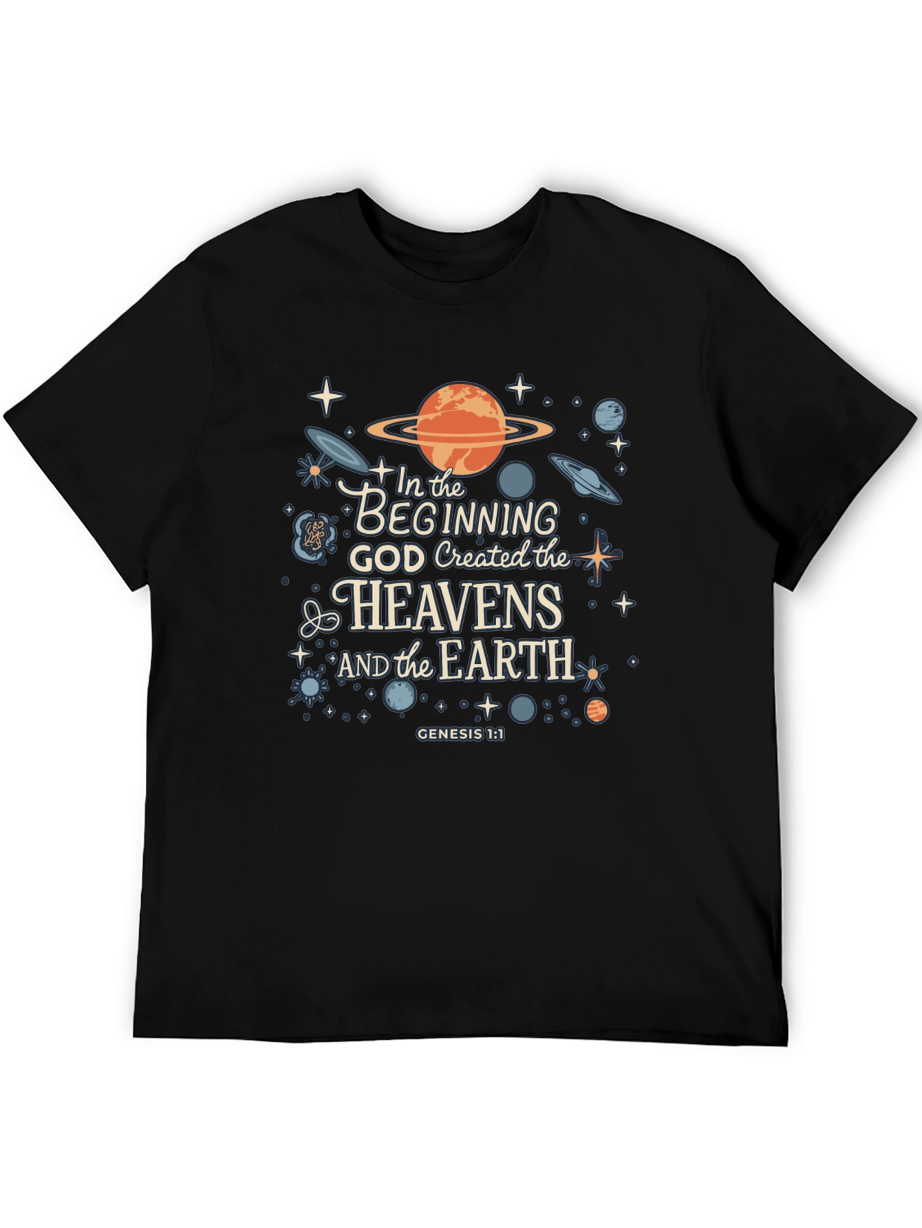 Genesis 1:1 T-Shirt: God Created the Heavens and the Earth