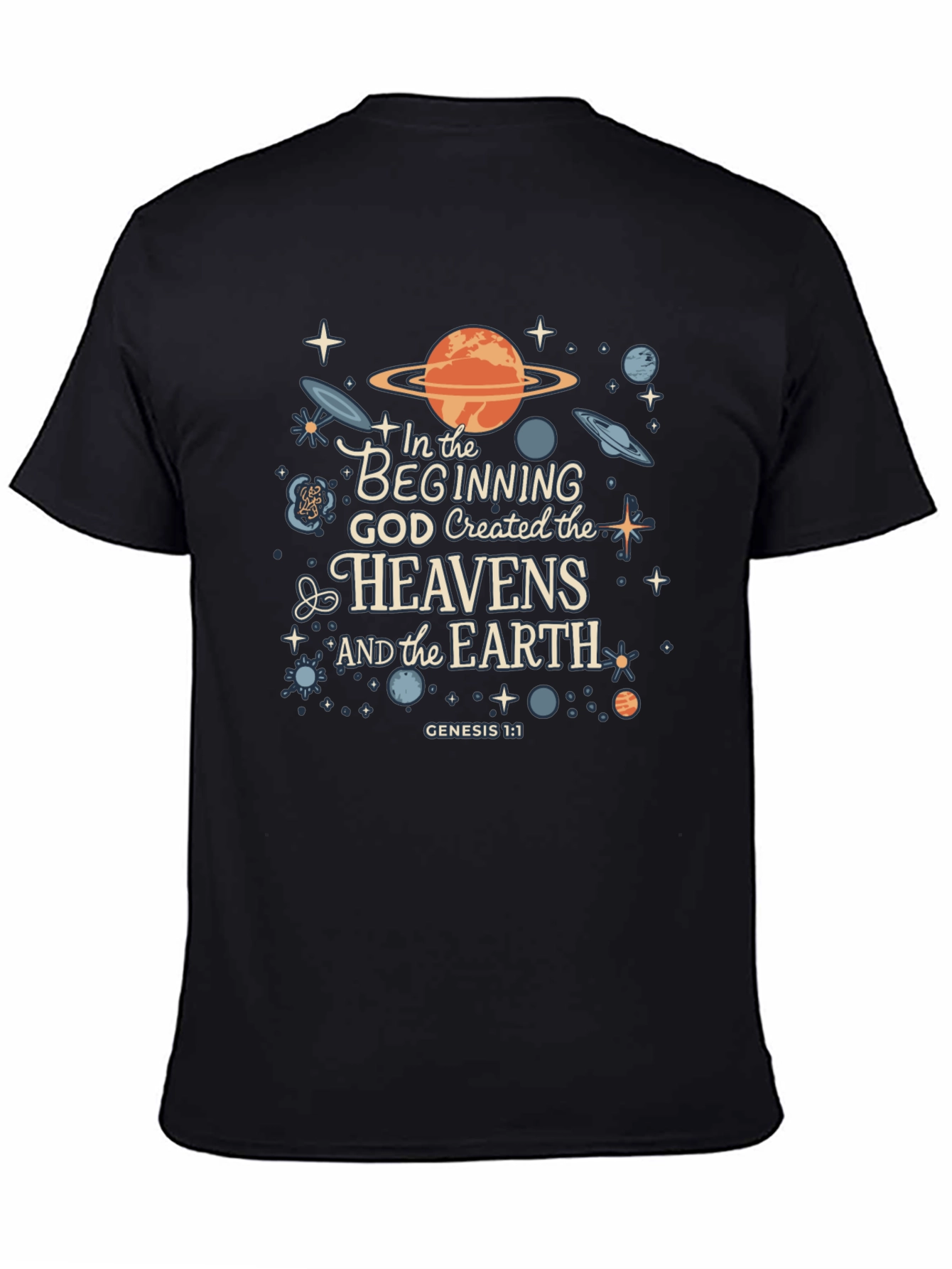 Genesis 1:1 T-Shirt: God Created the Heavens and the Earth