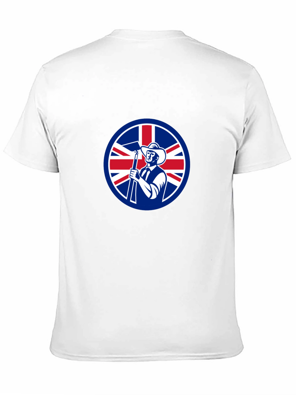 Union Jack Miner Graphic Tee - Black Cotton Blend