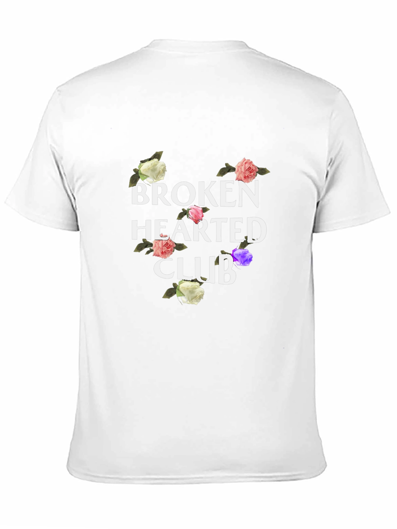 Broken Hearted Club Floral Graphic Tee - Black