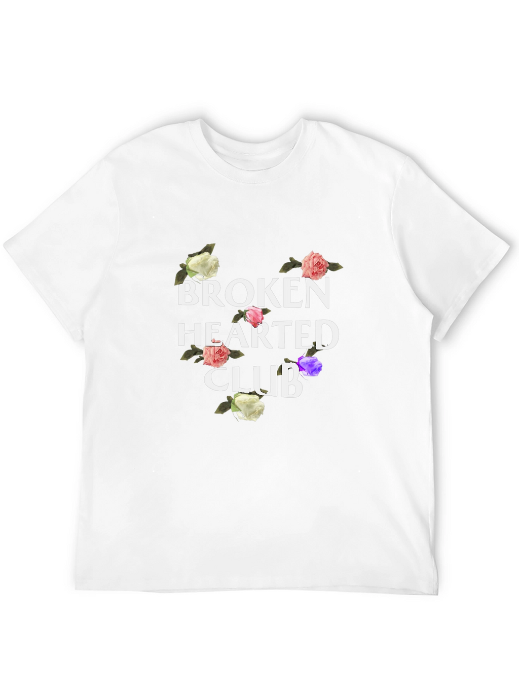 Broken Hearted Club Floral Graphic Tee - Black