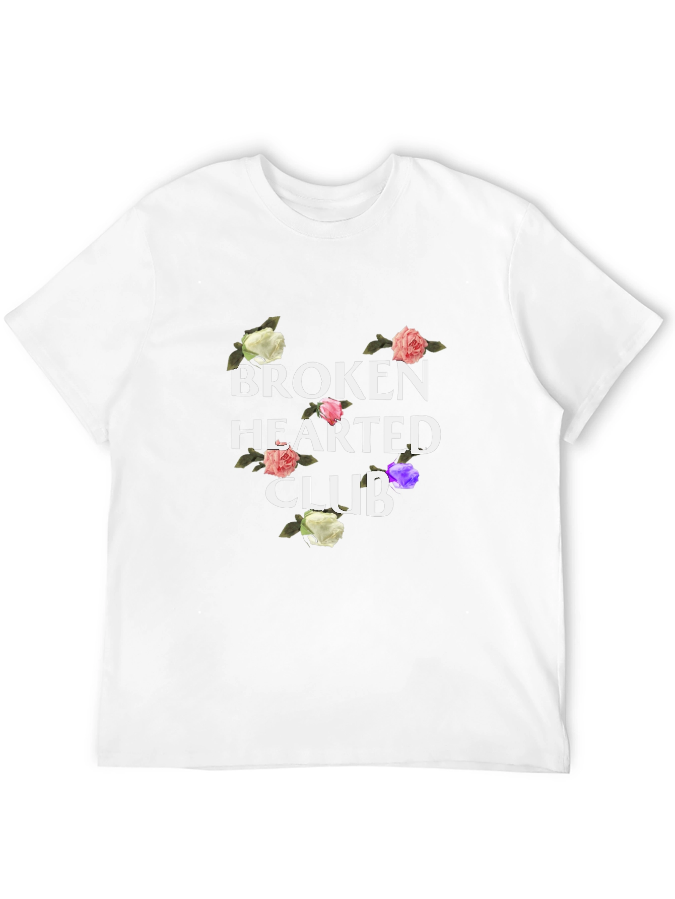 Broken Hearted Club Floral Graphic Tee - Black
