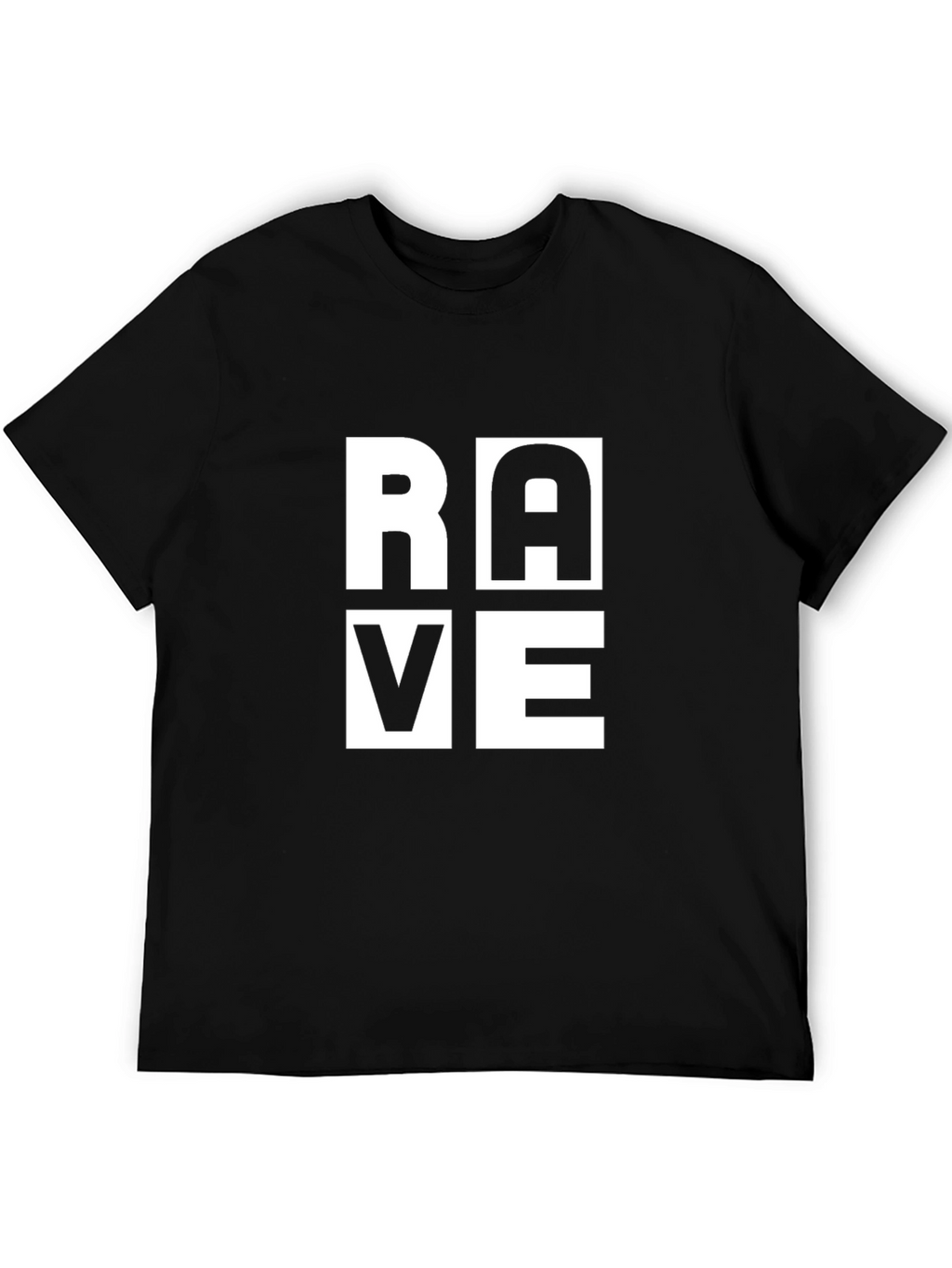Rave Graphic Print Black T-Shirt