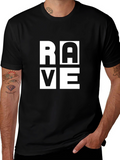 Rave Graphic Print Black T-Shirt
