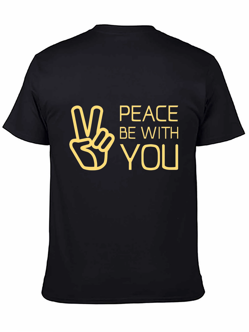 Peace Be With You Graphic Tee - Black