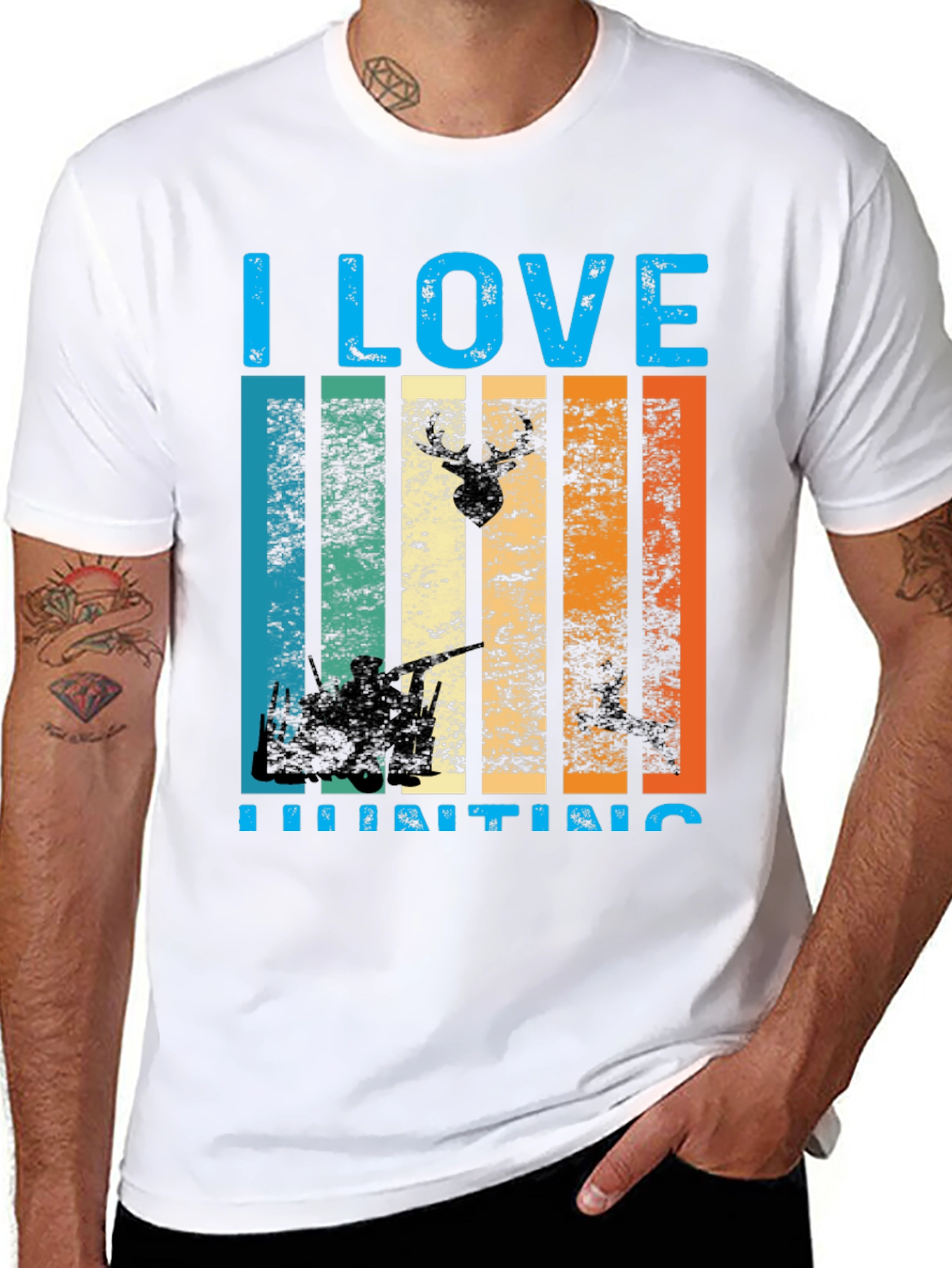 I Love Hunting Graphic T-Shirt