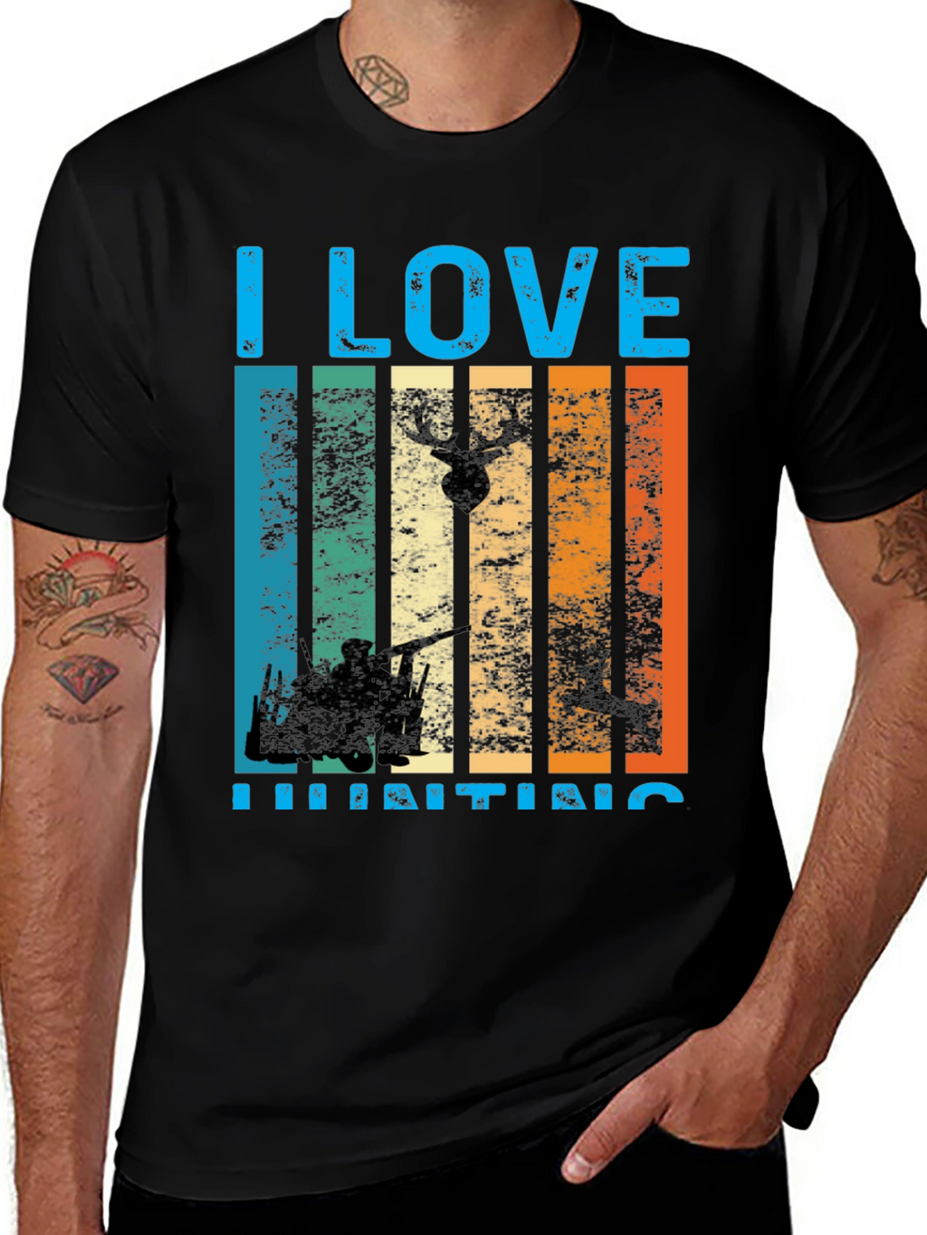 I Love Hunting Graphic T-Shirt