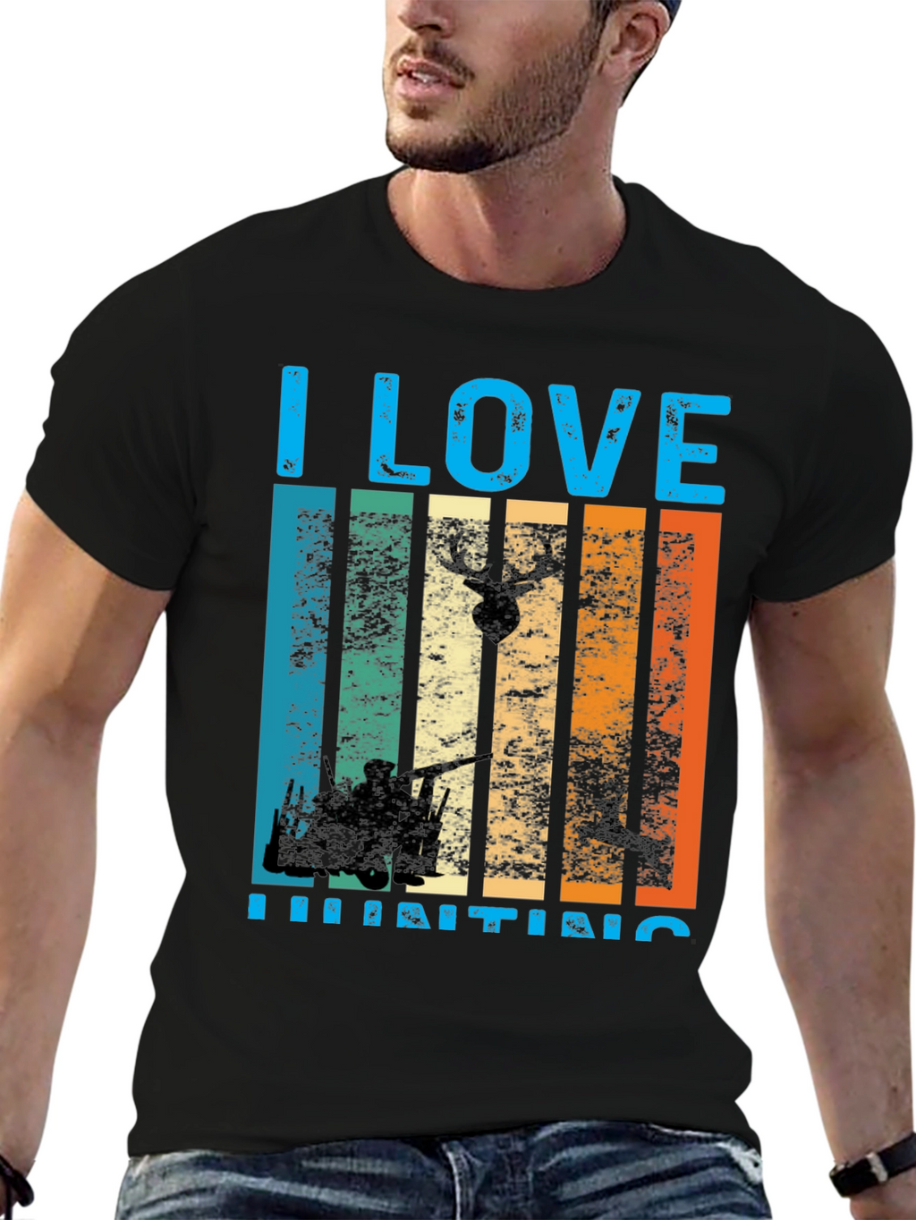 I Love Hunting Graphic T-Shirt